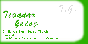 tivadar geisz business card